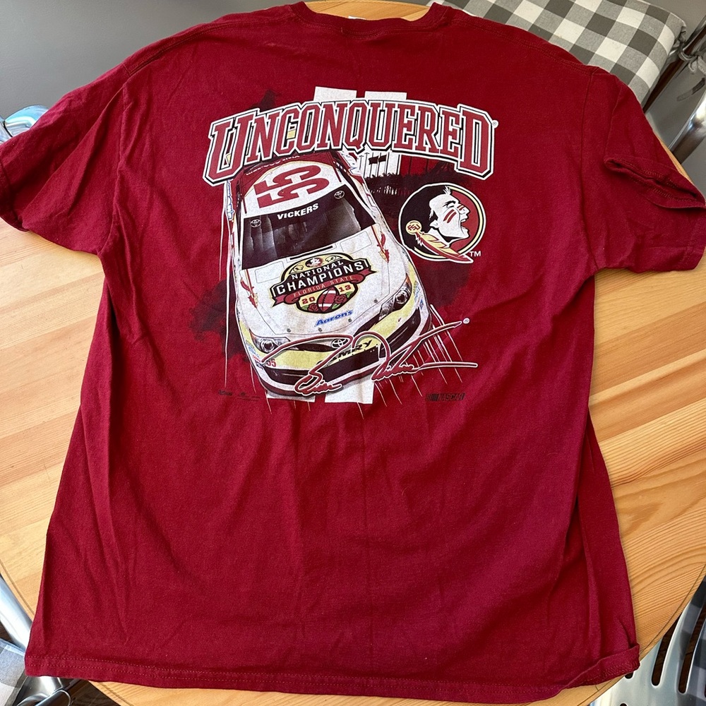 FLORIDA STATE SEMINOLES NASCAR SHIRT BRIAN VICKERS FSU